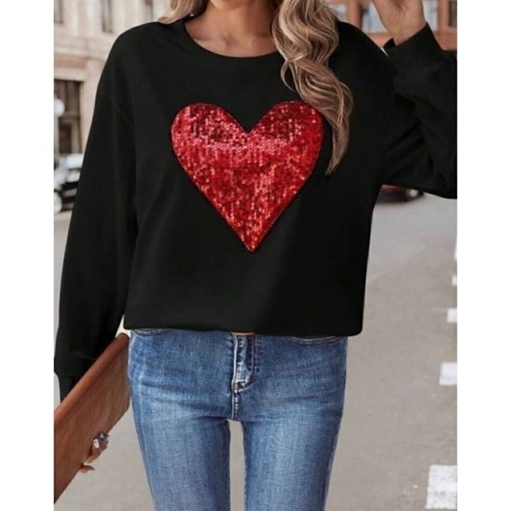 Black Casual Pullovers Sweater - Picture 3 of 8
